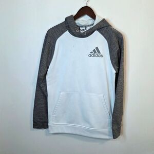 Adidas Gray And White Climawarm Hoodie Size Small